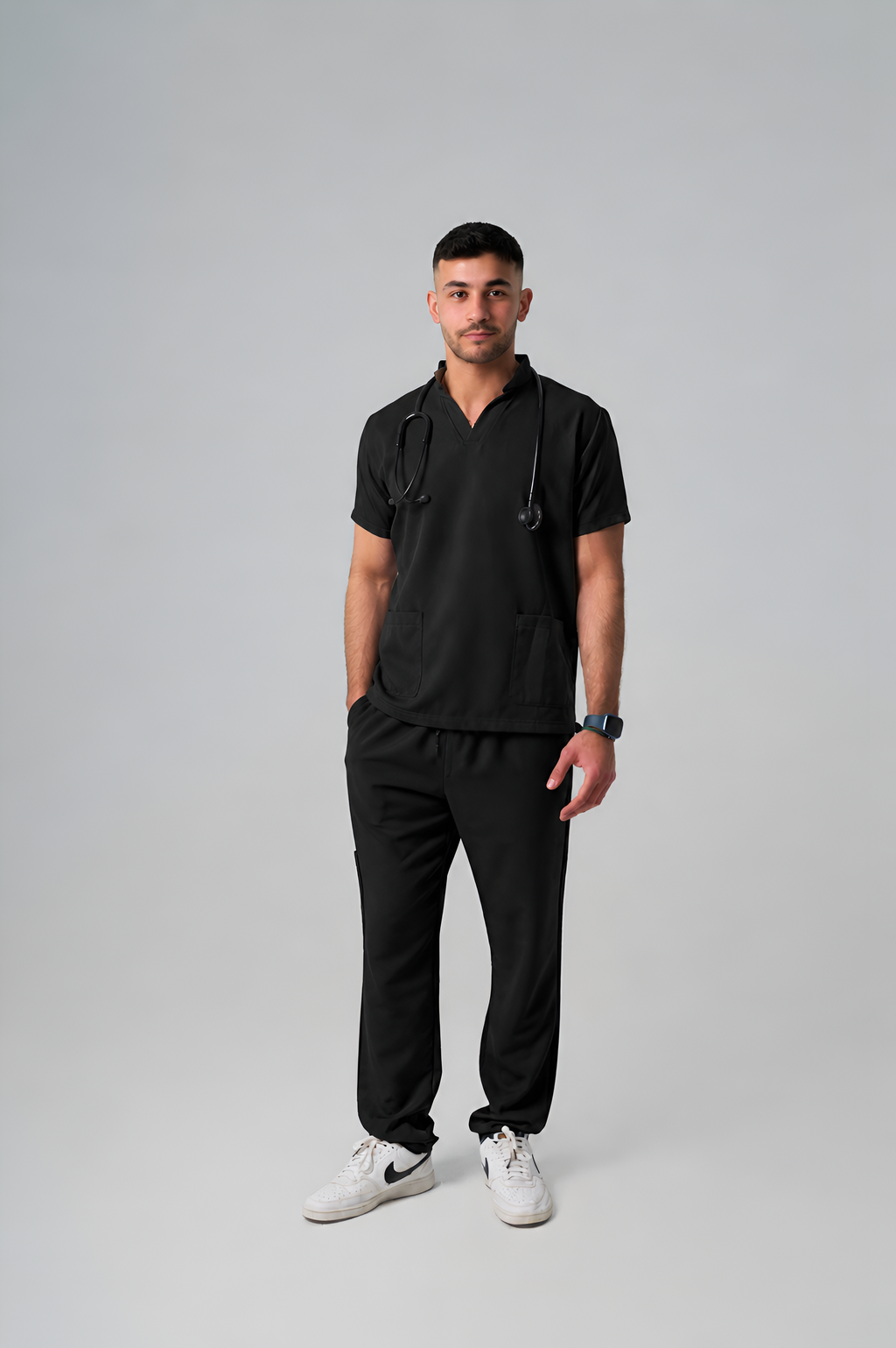 on call scrub-black