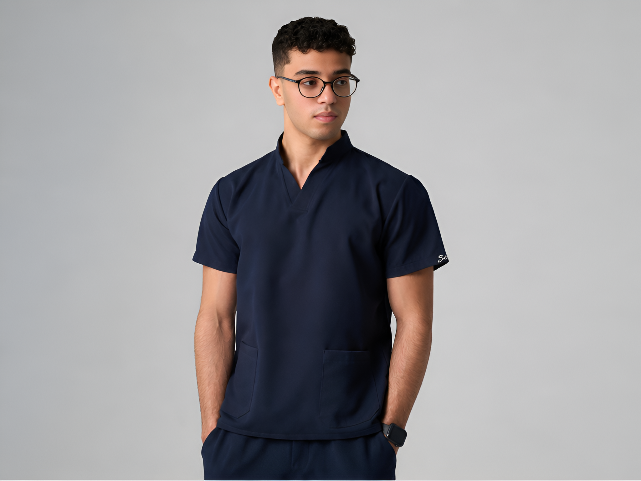 on call scrub-navy