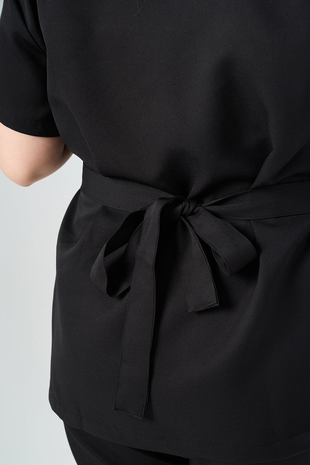 Black Side Tie Scrub Set