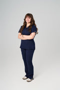 Navy Side Tie Scrub Set