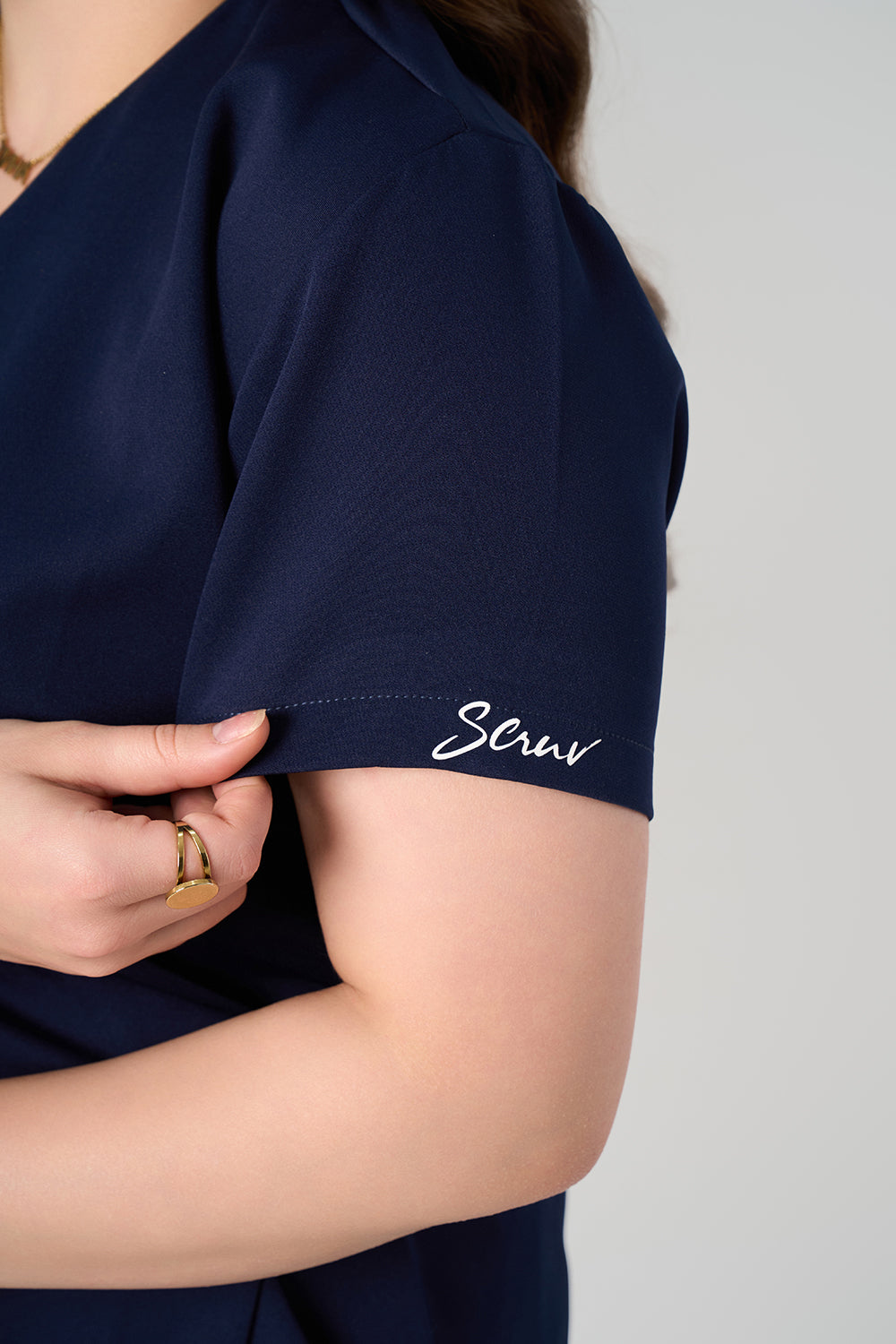Navy Side Tie Scrub Set