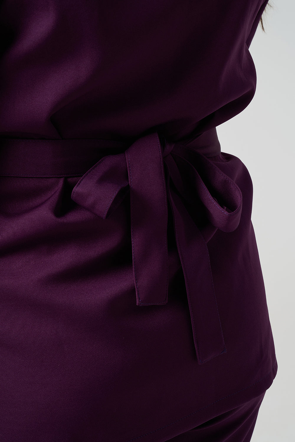 Royal mauve Side Tie Scrub Set