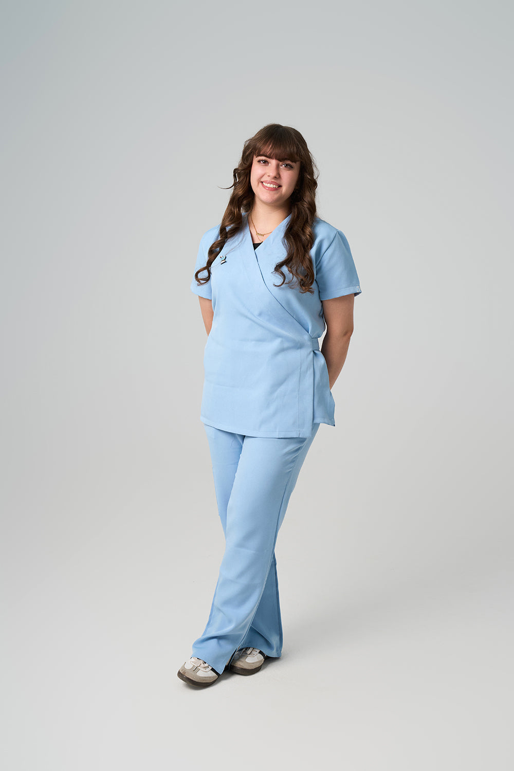 Ceil blue Side Tie Scrub Set